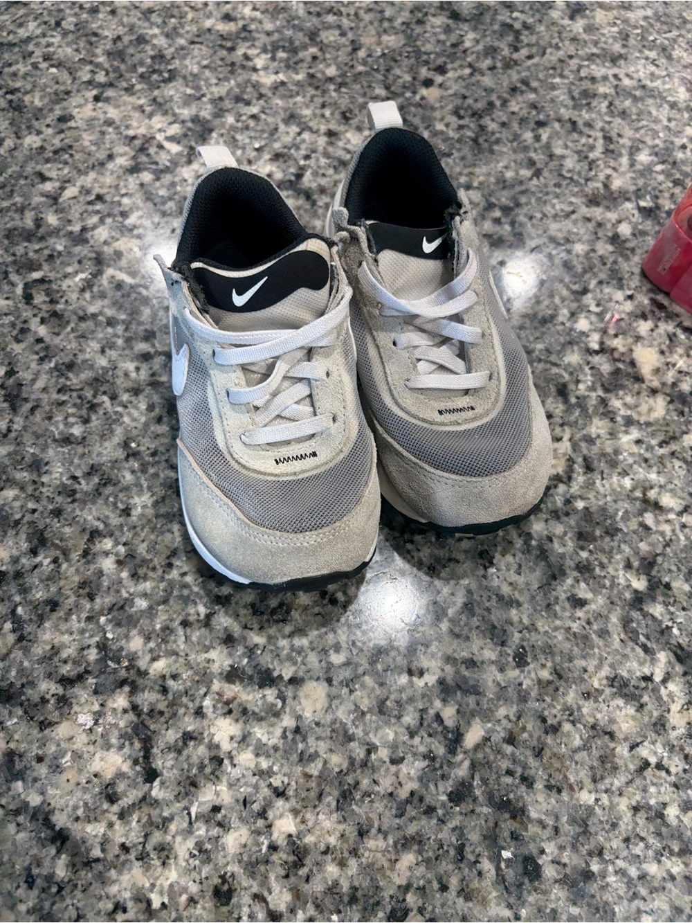 Nike Kids Gray and White Sneakers - Picture 3 of 11